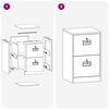 vidaXL Mueble archivador con caj&oacute;n Antracita 44 x 50 x 106.5 cm