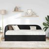 vidaXL Estructura de Cama Esquina con Colch&oacute;n 2 pcs Negro Terciopelo