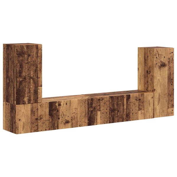 vidaXL Conjunto de mueble de TV 4 pcs Madera envejecida