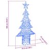 vidaXL Árbol de Navidad con 240 LED Azul 180 cm Acrílico
