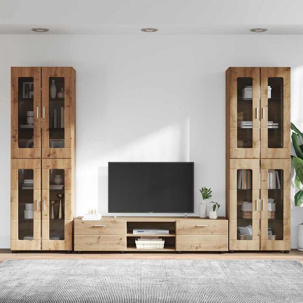 vidaXL Conjunto de mueble de TV con caj&oacute;n FLORIN Roble artesanal