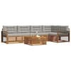 vidaXL Conjunto de sof&aacute;s de exterior 6 pcs Gris Natural y Claro