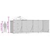 vidaXL Perrera de exterior con techo acero galvanizado plata 6x2x2,5 m