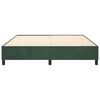 vidaXL Estructura Estructura de cama con somier terciopelo verde oscuro 160x200 cm