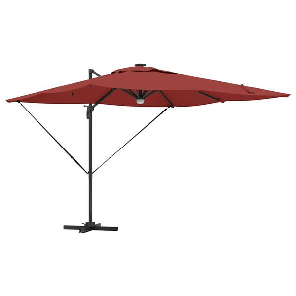 vidaXL Parasol Roma Rojo 286 x 284 x 270 cm Aluminio y poli&eacute;ster