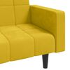 vidaXL Sof&aacute; cama de 2 plazas con dos almohadas terciopelo amarillo