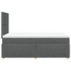 vidaXL Cama box spring con colch&oacute;n tela gris oscuro 120x200 cm
