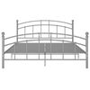 vidaXL Estructura de cama sin colchón metal gris 140x200 cm
