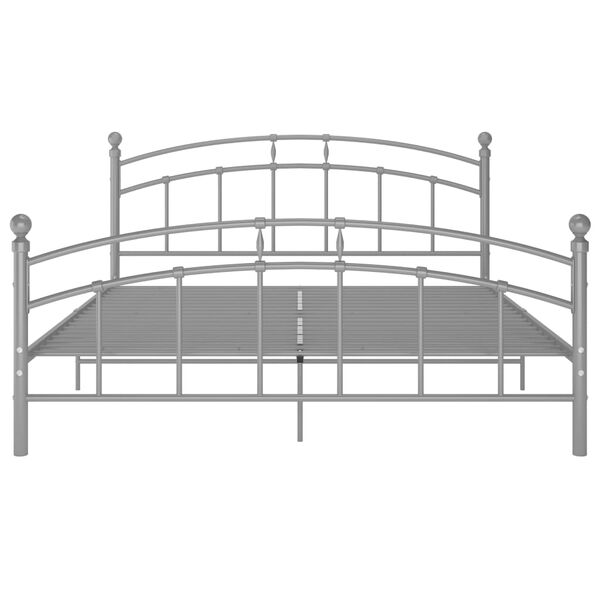 vidaXL Estructura de cama sin colchón metal gris 140x200 cm