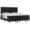 vidaXL Cama tipo Box Spring con colch&oacute;n Negro 200 x 200 cm tela