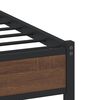 vidaXL Estructura de cama sin colchón metal marrón roble 107x203 cm