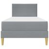 vidaXL Estructura de cama Gris Claro 80 x 200 cm Poli&eacute;ster
