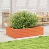 vidaXL Jardinera madera maciza de pino marr&oacute;n cera 90x60x23 cm