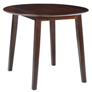 vidaXL Mesa de hojas abatibles redonda MDF marr&oacute;n
