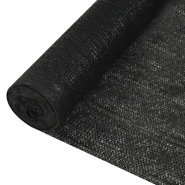 vidaXL Red de privacidad HDPE negro 1,2x50 m 195 g/m&sup2;