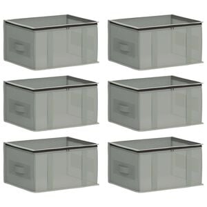 vidaXL Caja de almacenamiento con ventana superior transparente 6 uds.