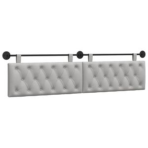 vidaXL Cabecera Colgante Gris Nube 210 x 55 x 7 cm tela