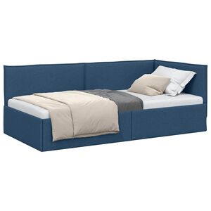 vidaXL Estructura de cama en esquina Azul 90 x 190 cm Terciopelo