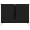vidaXL Mueble de lavabo para ba&ntilde;o Roble Negro 80 x 30 x 60 cm