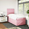 vidaXL Cama box spring con colch&oacute;n terciopelo rosa 90x200 cm