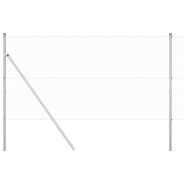 vidaXL Poste de Valla Plateado 10 x 1,4 m (malla de 25 x 25 mm) Acero