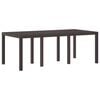 vidaXL Conjunto de Comedor de Jard&iacute;n 7 pcs Marr&oacute;n Ratan Polt