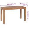 vidaXL Mesa de comedor madera maciza teca acabado natural 120x60x76 cm