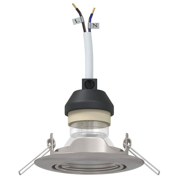 vidaXL Foco 24 pcs Plateado 9 x 9 x 2.5 cm Metal