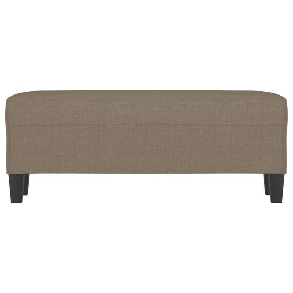 vidaXL Banco de tela gris taupe 100x35x41 cm