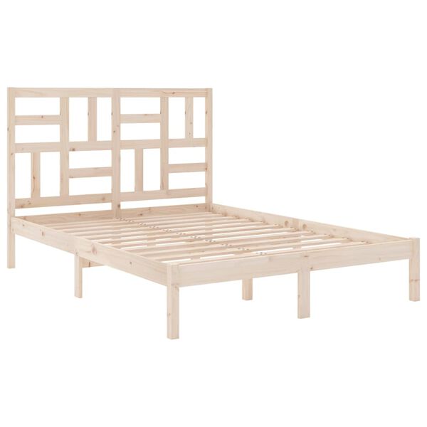 vidaXL Estructura de cama madera maciza 120x190 cm