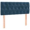 vidaXL Cama box spring con colch&oacute;n terciopelo azul oscuro 90x190 cm