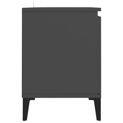 vidaXL Mueble de TV con patas de metal blanco 103,5x35x50 cm