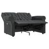 vidaXL Sill&oacute;n reclinable de masaje de 2 plazas cuero sint&eacute;tico negro