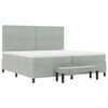 vidaXL Cama tipo Box Spring Gris claro 200 x 200 cm Terciopelo