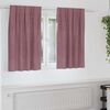 vidaXL Cortinas opacas 2 pcs Rosa Oscuro 140 x 140 cm Terciopelo