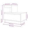 vidaXL Mesita de noche madera maciza de pino blanco 60x34x51 cm