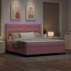 vidaXL Cama tipo Box Spring con colch&oacute;n Rosa 180 x 200 cm Terciopelo