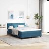 vidaXL Cama tipo Box Spring Azul Oscuro 160 x 200 cm Terciopelo