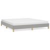 vidaXL Estructura de cama sin colch&oacute;n gris claro 180x200cm king tela