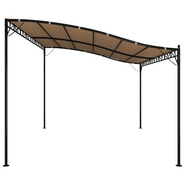 vidaXL Toldo acero y tela gris taupe 4x3 m 180 g/m&sup2;