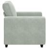 vidaXL Sill&oacute;n sof&aacute; gris claro 100x77x82 cm terciopelo