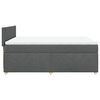 vidaXL Cama box spring con colch&oacute;n tela gris oscuro 140x200 cm