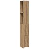 vidaXL Armario de ba&ntilde;o madera de ingenier&iacute;a roble artisan 25x25x170 cm