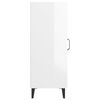 vidaXL Aparador de madera contrachapada blanco brillante 34,5x34x90 cm