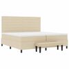 vidaXL Cama tipo Box Spring con colch&oacute;n Crema 200 x 200 cm tela