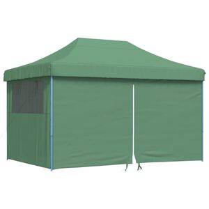 vidaXL Tienda de fiesta plegable Pop-Up con 4 paredes laterales verde