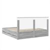 vidaXL Estructura de cama Gris Sonoma 200 x 200 cm Madera Ingenieril