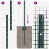 vidaXL Valla con Poste Verde 1 x 100 m Acero y PVC