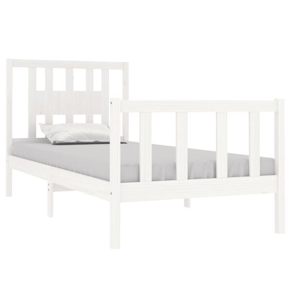 vidaXL Estructura cama individual sin colchón madera blanco 90x190 cm