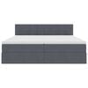 vidaXL Cama con almacenamiento con colch&oacute;n Gris oscuro 90 x 200 cm